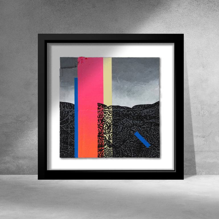 Original Abstract Geometric Mixed Media by Hamish Macaulay