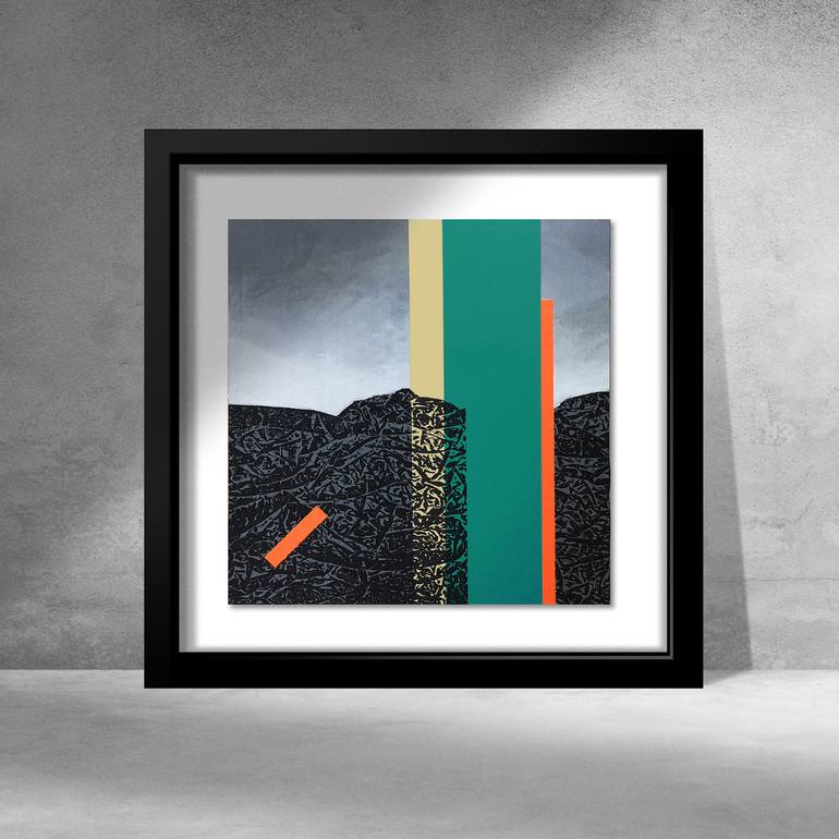 Original Abstract Geometric Mixed Media by Hamish Macaulay