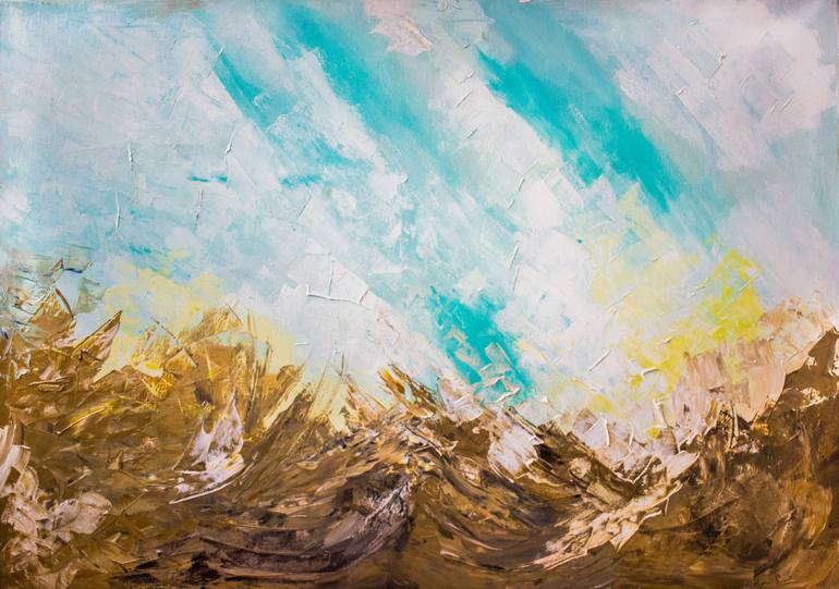The Desert Painting by Olesia Hlukhovska | Saatchi Art