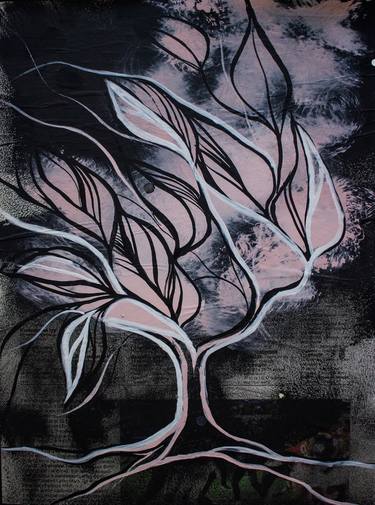 Print of Abstract Tree Paintings by Olesia Hlukhovska
