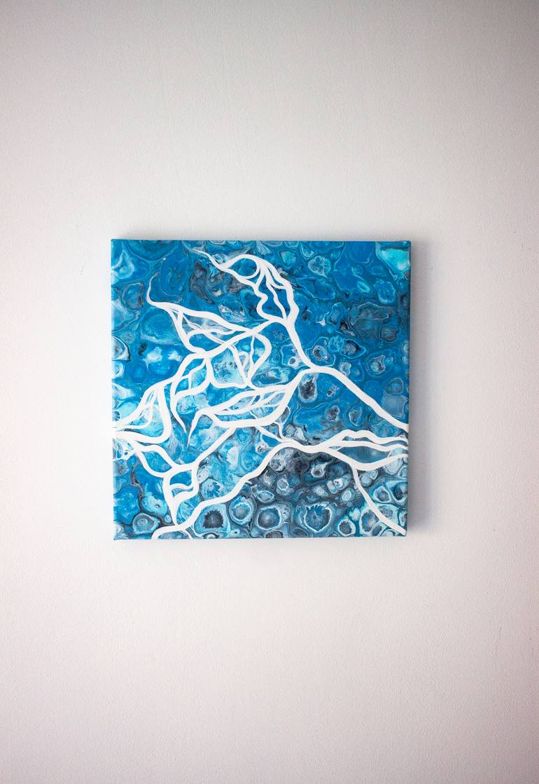 Original Abstract Botanic Painting by Olesia Hlukhovska