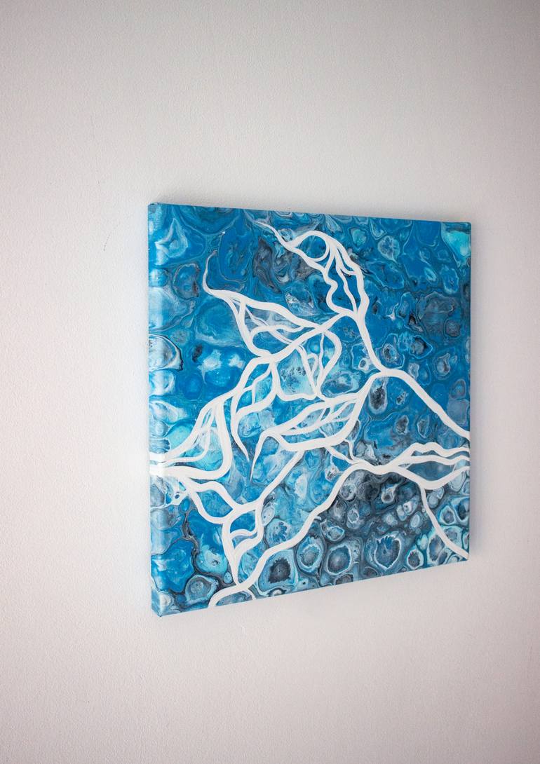 Original Abstract Botanic Painting by Olesia Hlukhovska