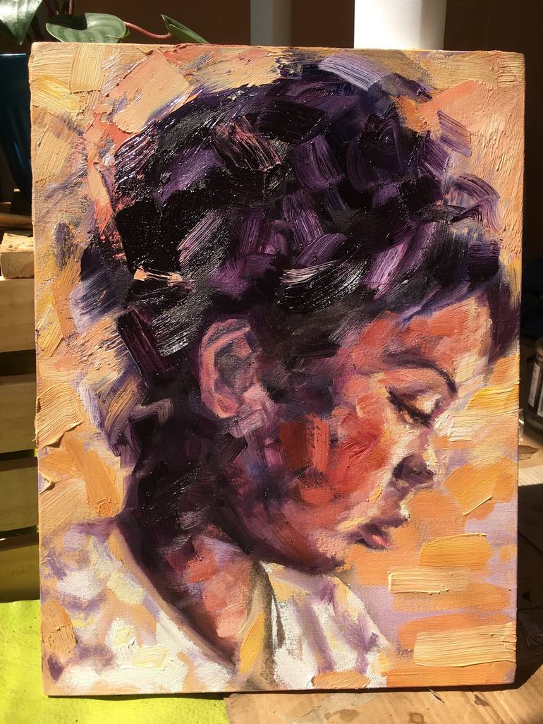 Original Expressionism Portrait Painting by Charley Jones