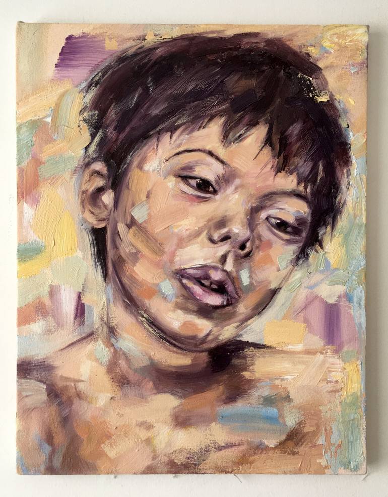 Original Abstract Expressionism Portrait Painting by Charley Jones