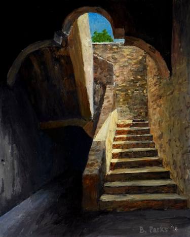 Original Figurative Travel Paintings by Barry Parks