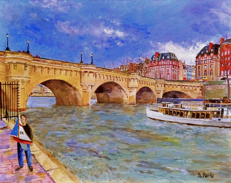 Pont neuf paris painting hi-res stock photography and images - Alamy