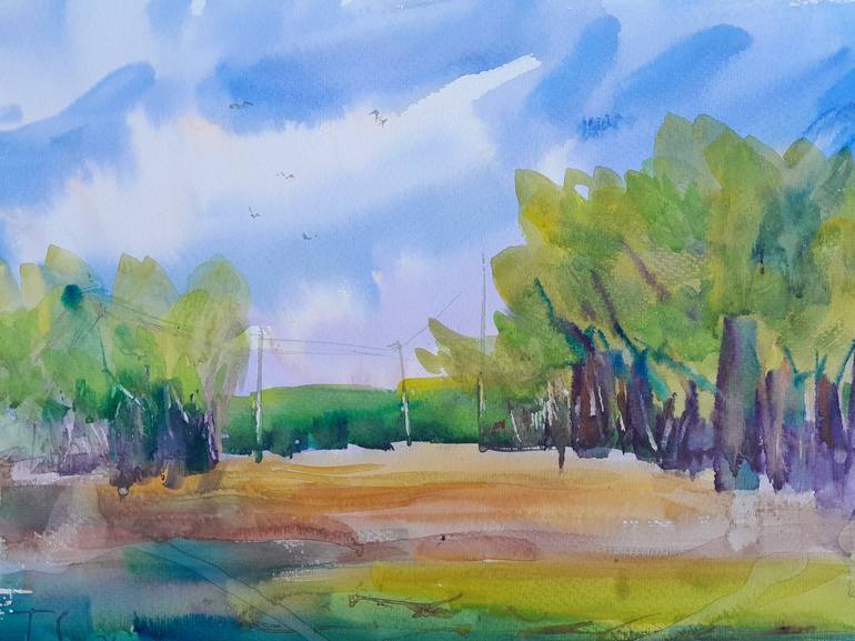 Original Landscape Painting by Tetiana Senchenko