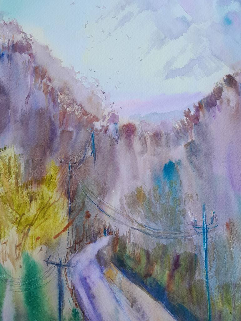 Original Expressionism Landscape Painting by Tetiana Senchenko