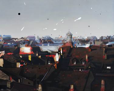 Print of Cities Paintings by Rolf Jansson