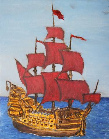 Print of Boat Paintings by Sam Pako