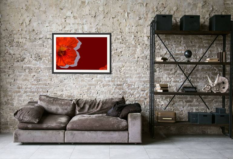 Original Abstract Floral Mixed Media by Becky J