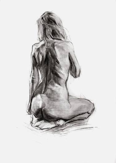 Original Nude Drawing by Irina Samoylovskaya