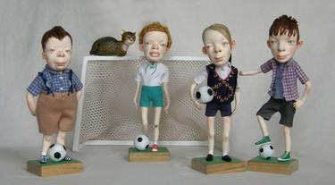 Original Expressionism Children Sculpture by Olena Tselujko