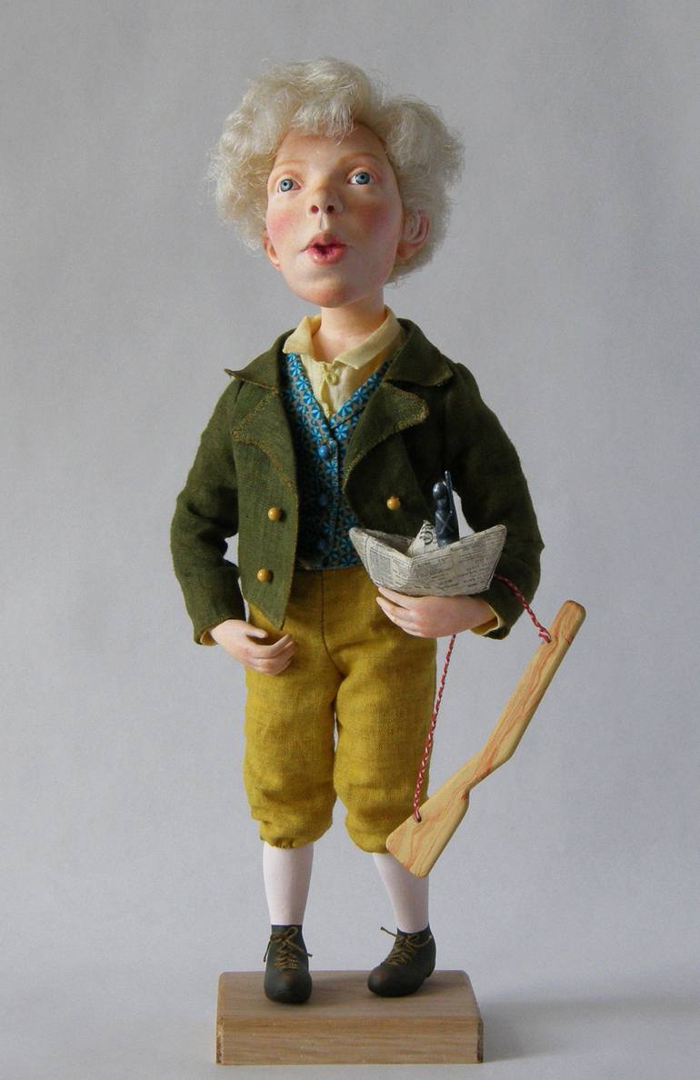 Original Figurative People Sculpture by Olena Tselujko