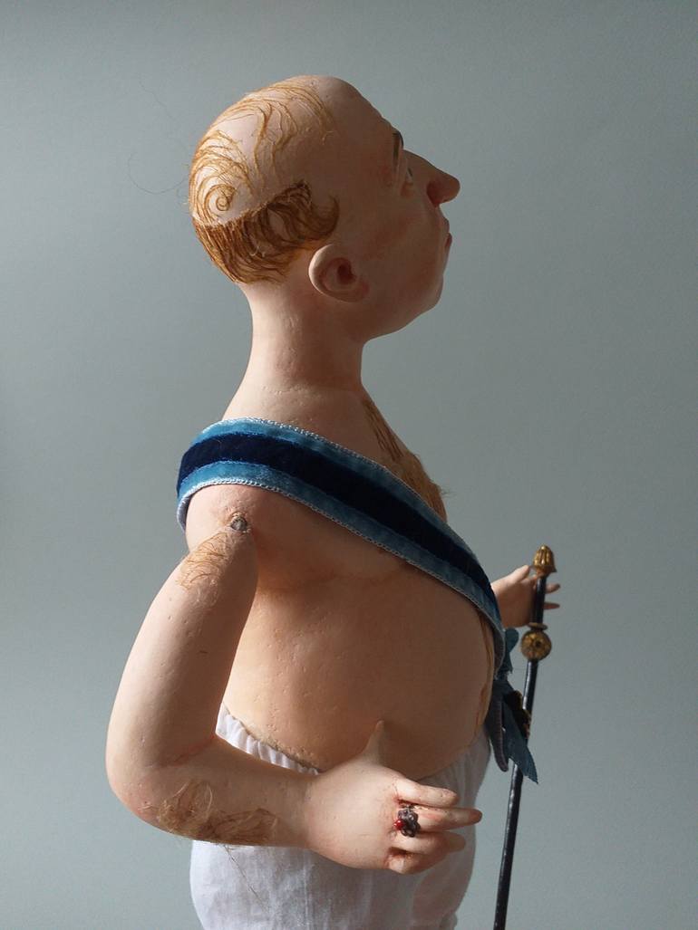 Original Figurative Nude Sculpture by Olena Tselujko