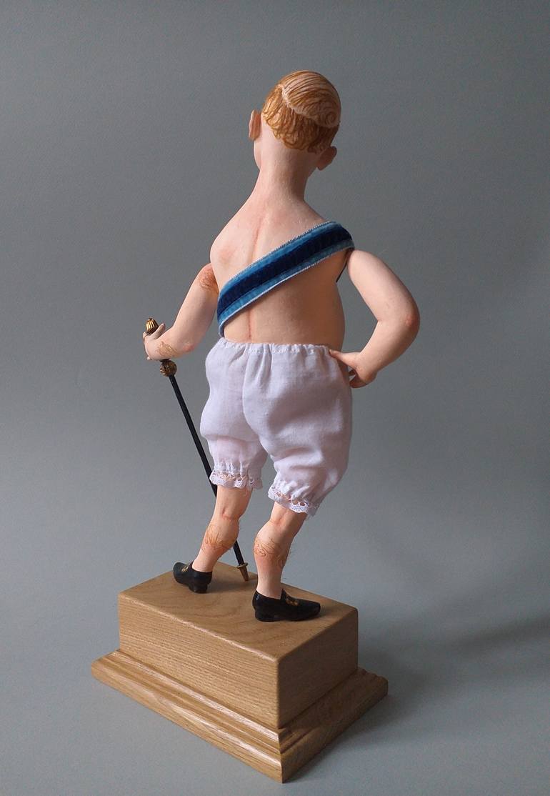Original Figurative Nude Sculpture by Olena Tselujko