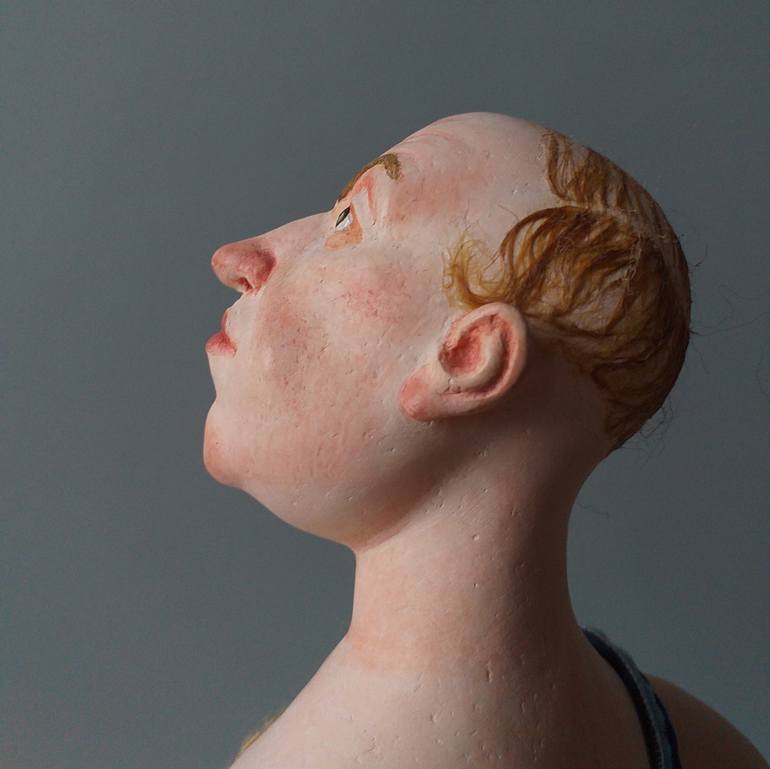 Original Figurative Nude Sculpture by Olena Tselujko