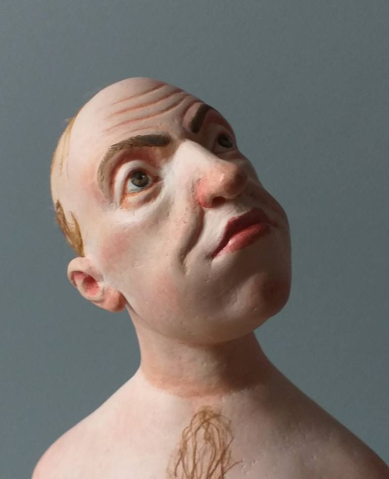 Original Figurative Nude Sculpture by Olena Tselujko