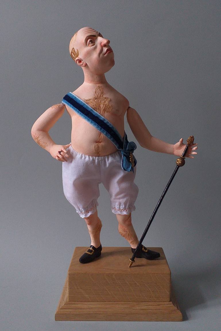 Original Figurative Nude Sculpture by Olena Tselujko