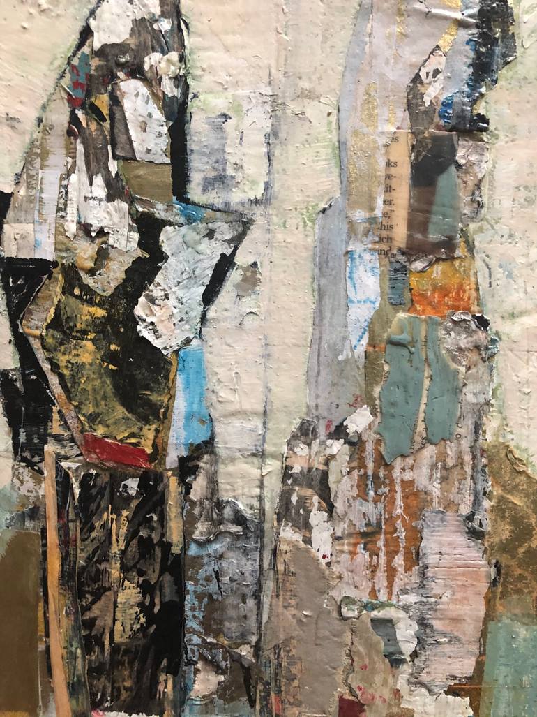 Original Abstract Expressionism People Collage by Audry Kalman