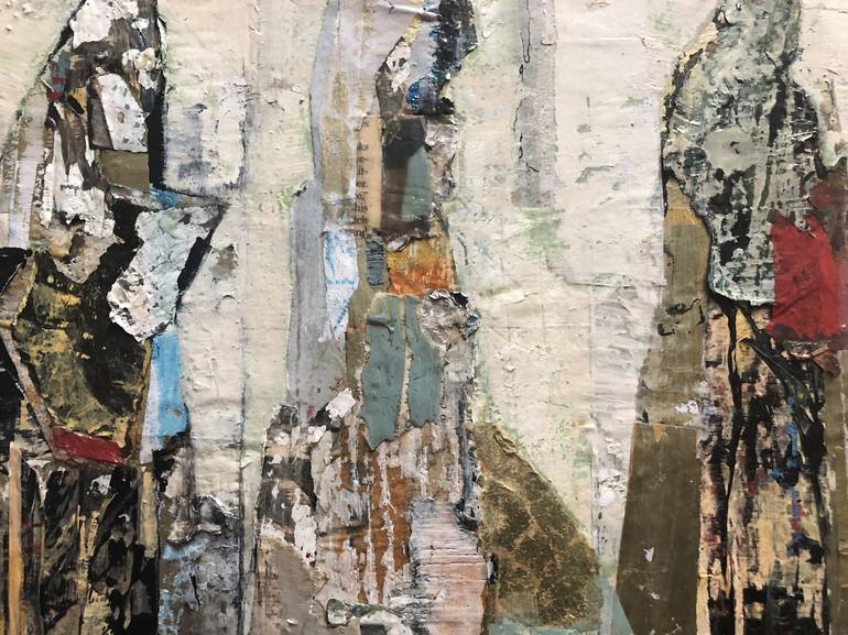 Original Abstract Expressionism People Collage by Audry Kalman