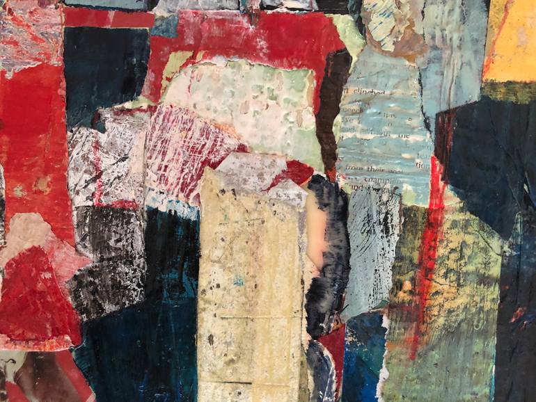 Original Abstract Expressionism People Collage by Audry Kalman