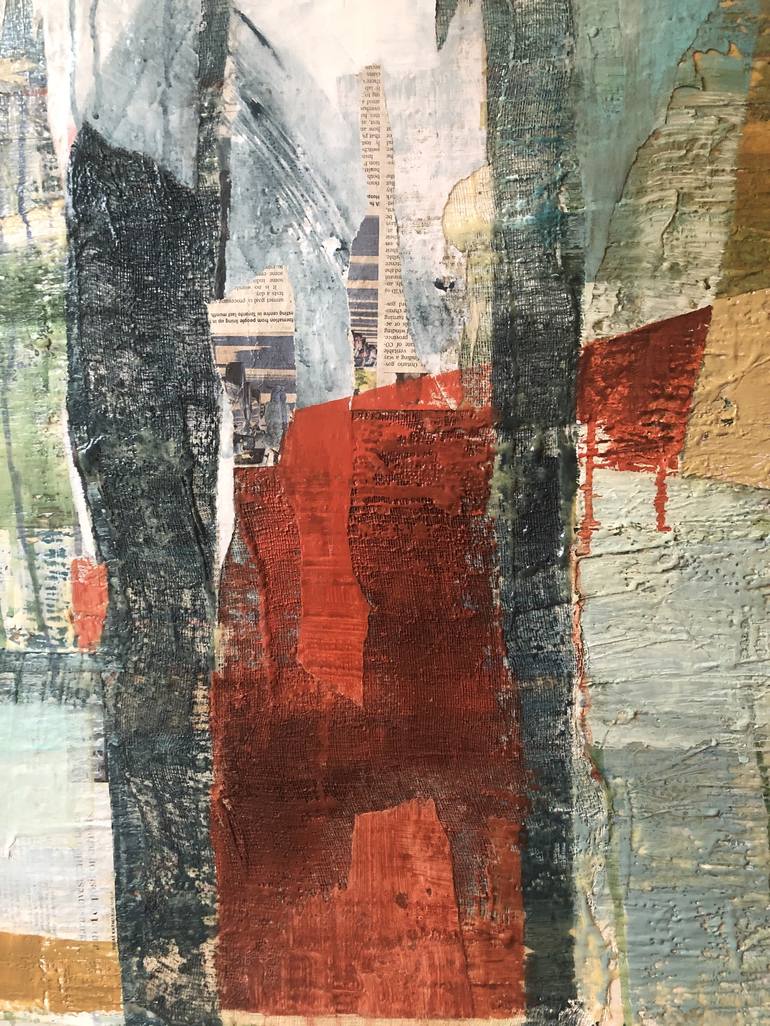 Original Abstract Expressionism Abstract Collage by Audry Kalman
