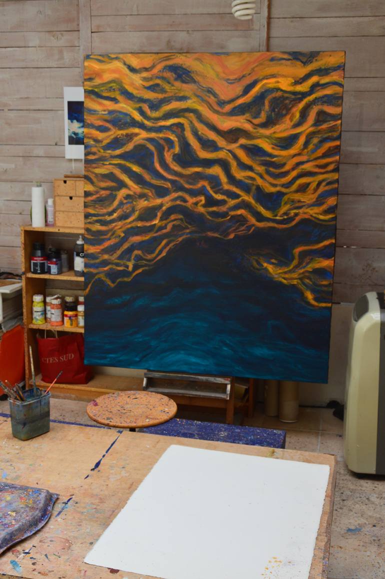 Original Abstract Nature Painting by Robert Gheyssens