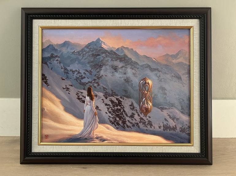 Original Art Nouveau Landscape Painting by Christophe Vacher