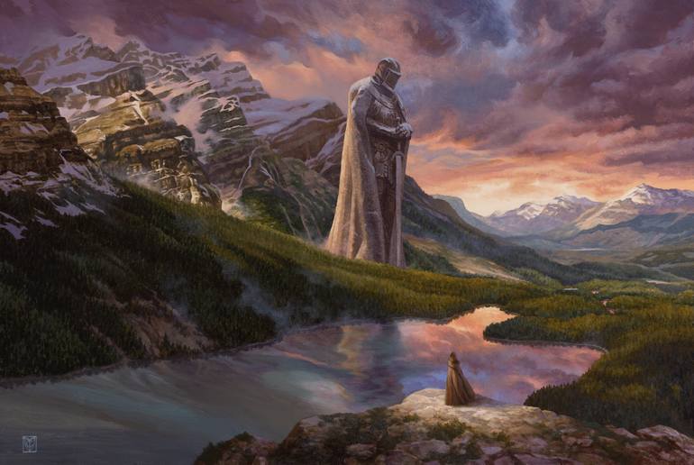 Original Symbolism Landscape Paintings by Christophe Vacher