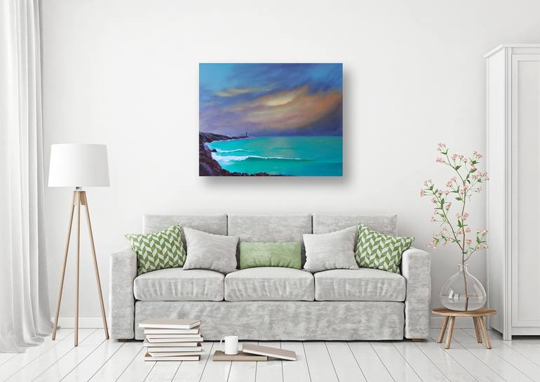 Original Impressionism Seascape Painting by Vic Noon