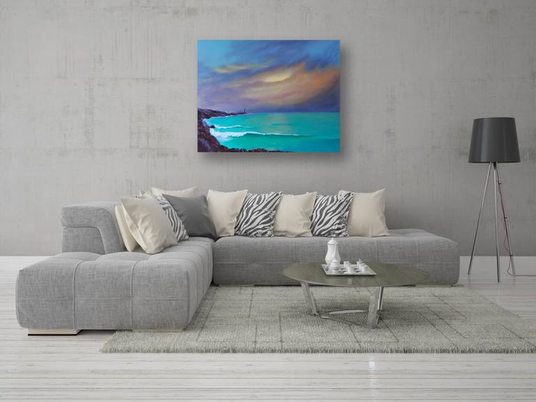 Original Impressionism Seascape Painting by Vic Noon