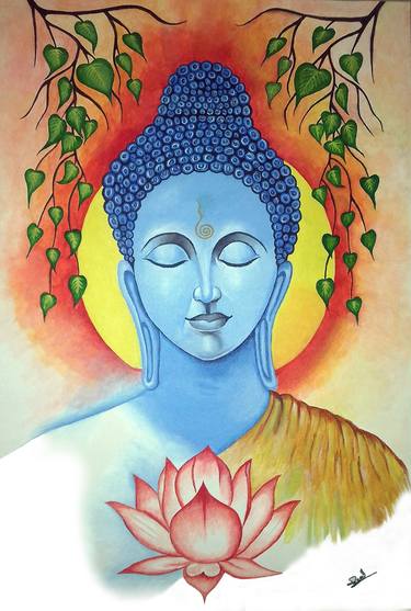 Meditating Buddha under Pipal Tree thumb
