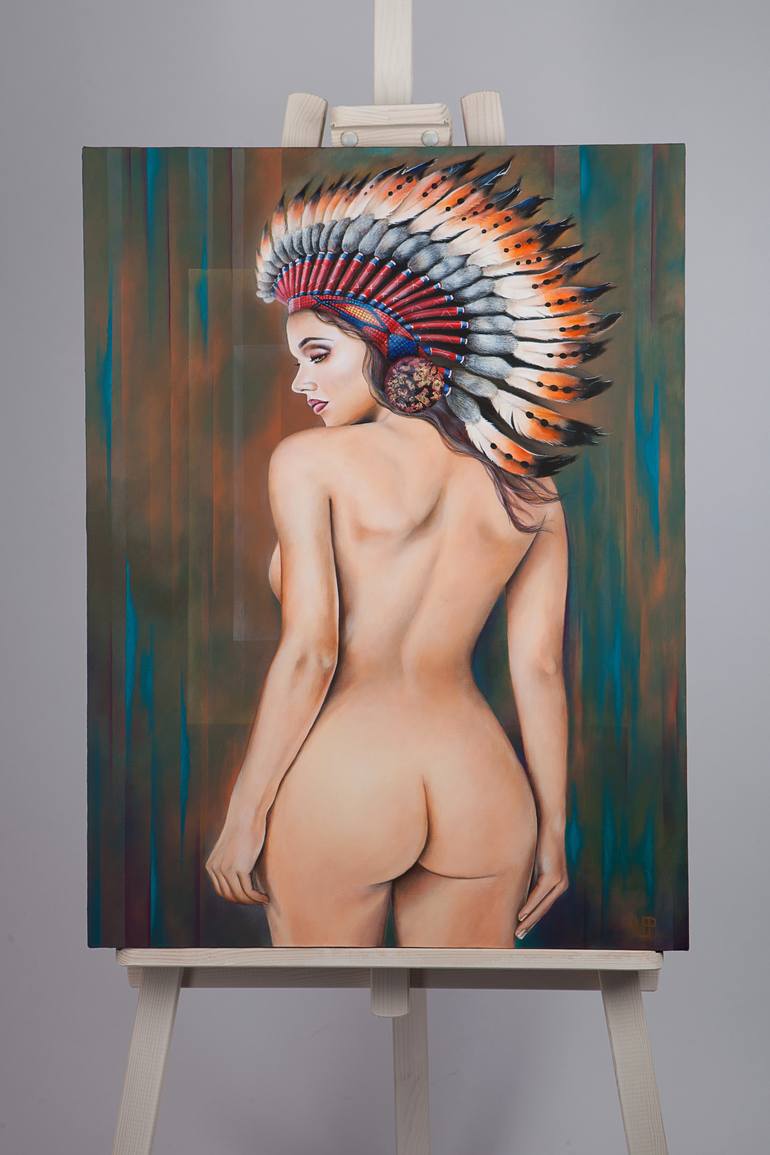 Original Fine Art Nude Painting by Natalia Chernyshkova