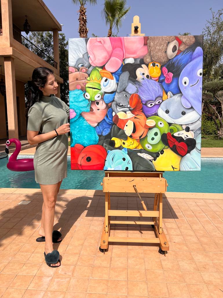 Original Realism Cartoon Painting by Viktoria Skityba