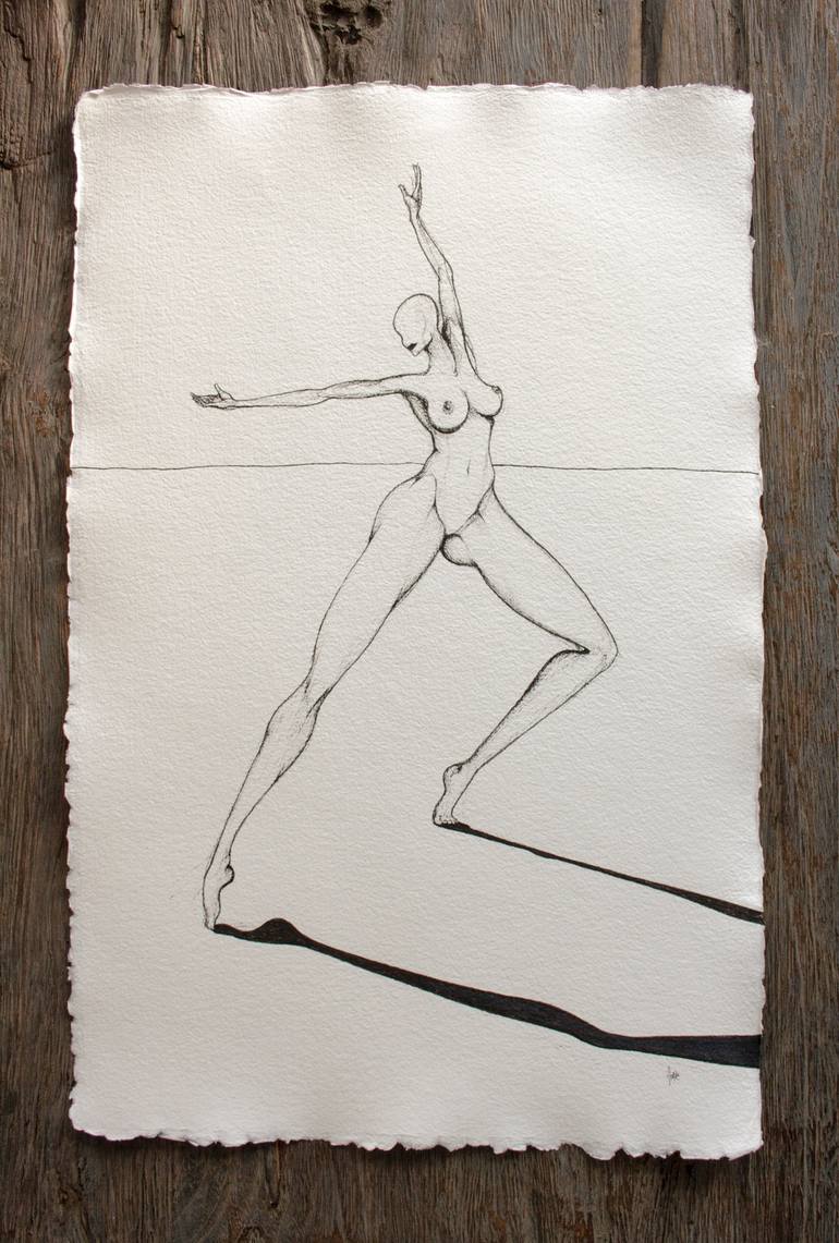 Original Abstract Women Drawing by Nonie Van Polanen Petel