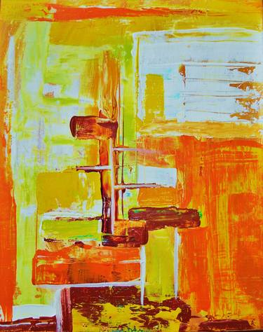 Original Fine Art Abstract Paintings by agnes supinski