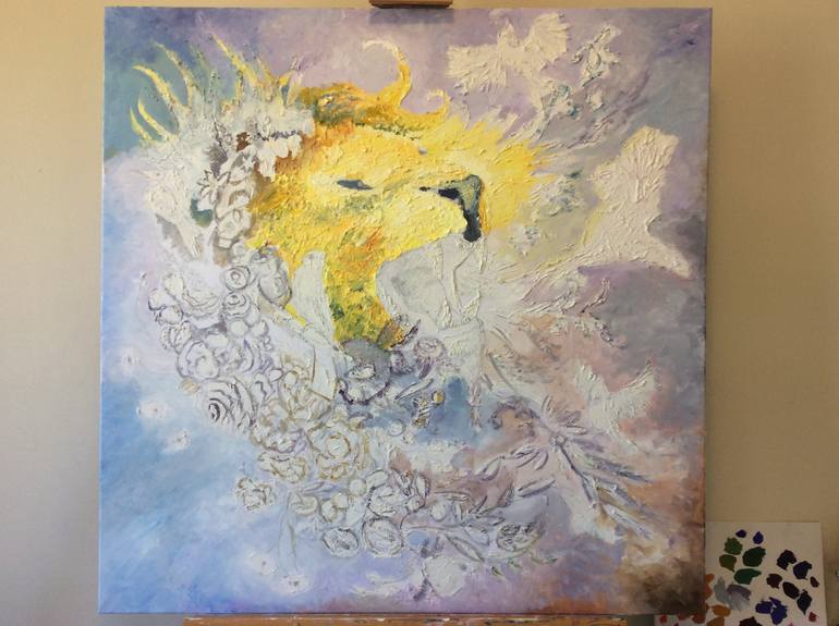 Original Expressionism Animal Painting by Mj Chameleon