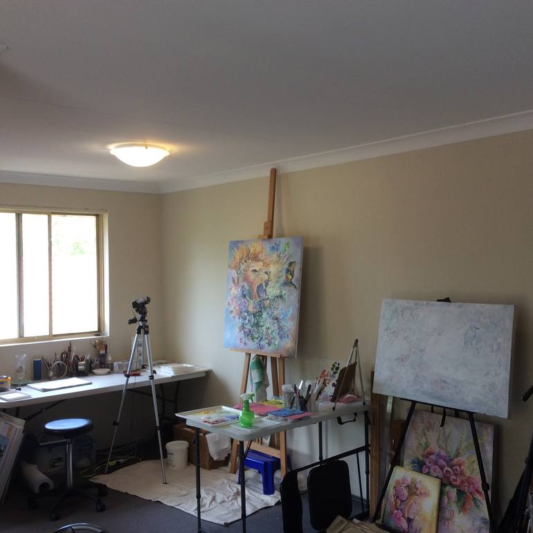 Original Expressionism Animal Painting by Mj Chameleon