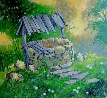 Original Folk Abstract Paintings by Raimundas Dzimidavicius