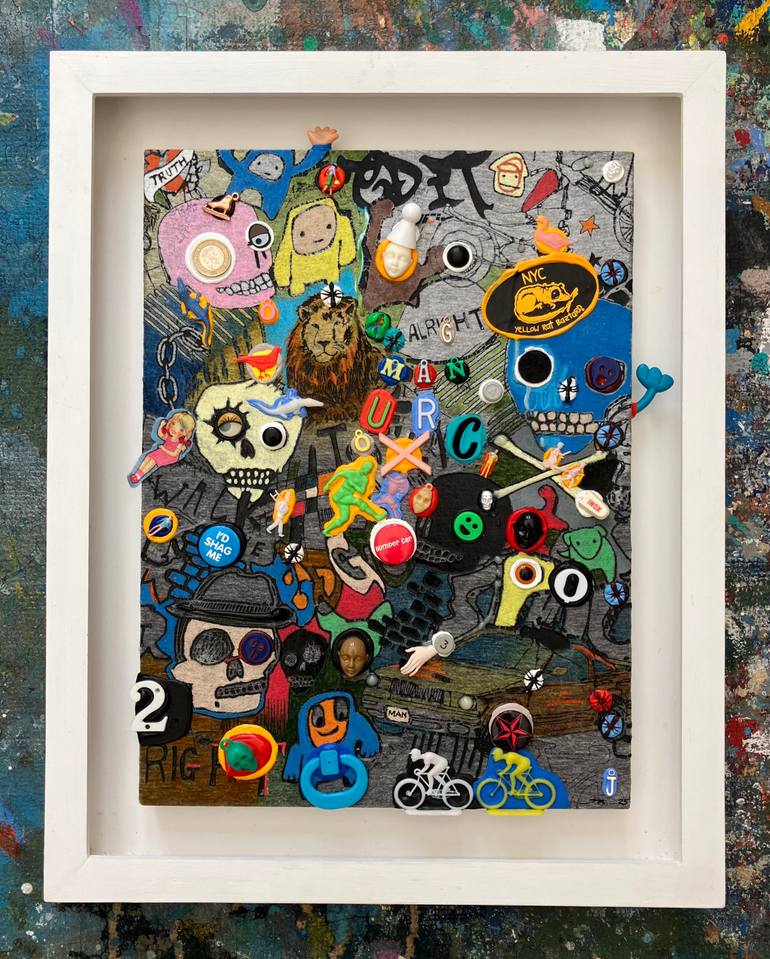 Original Pop Art Graffiti Collage by Jamie Andrews