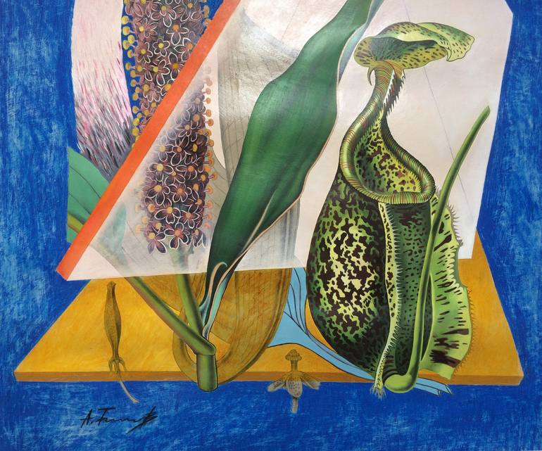 Original Surrealism Floral Painting by Alexander Titorenkov