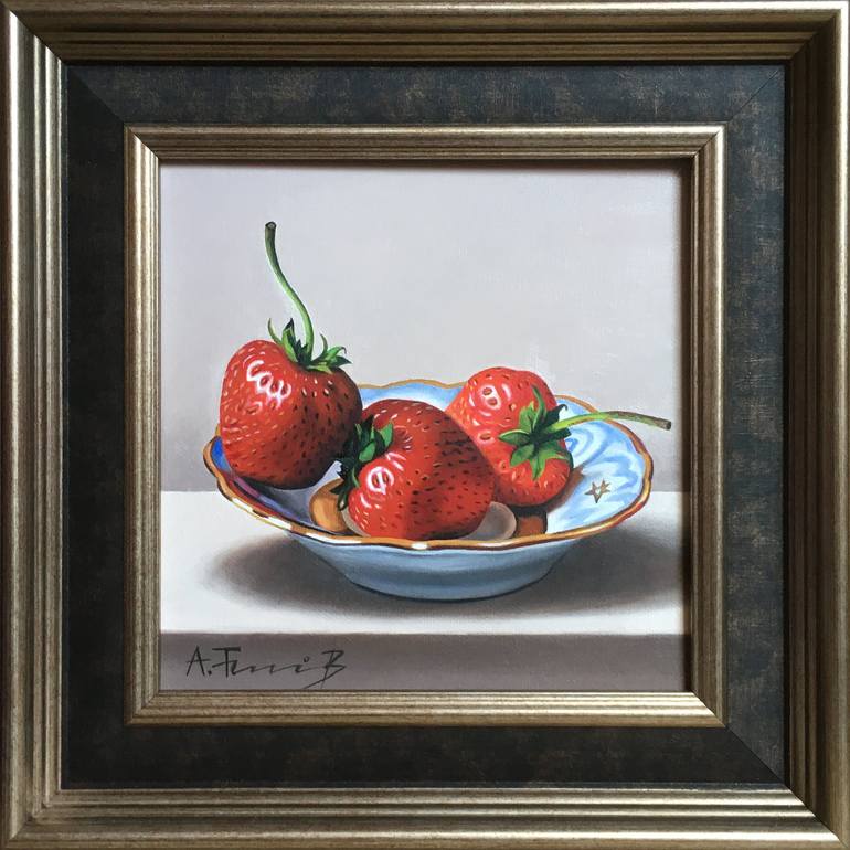 Original Photorealism Still Life Painting by Alexander Titorenkov