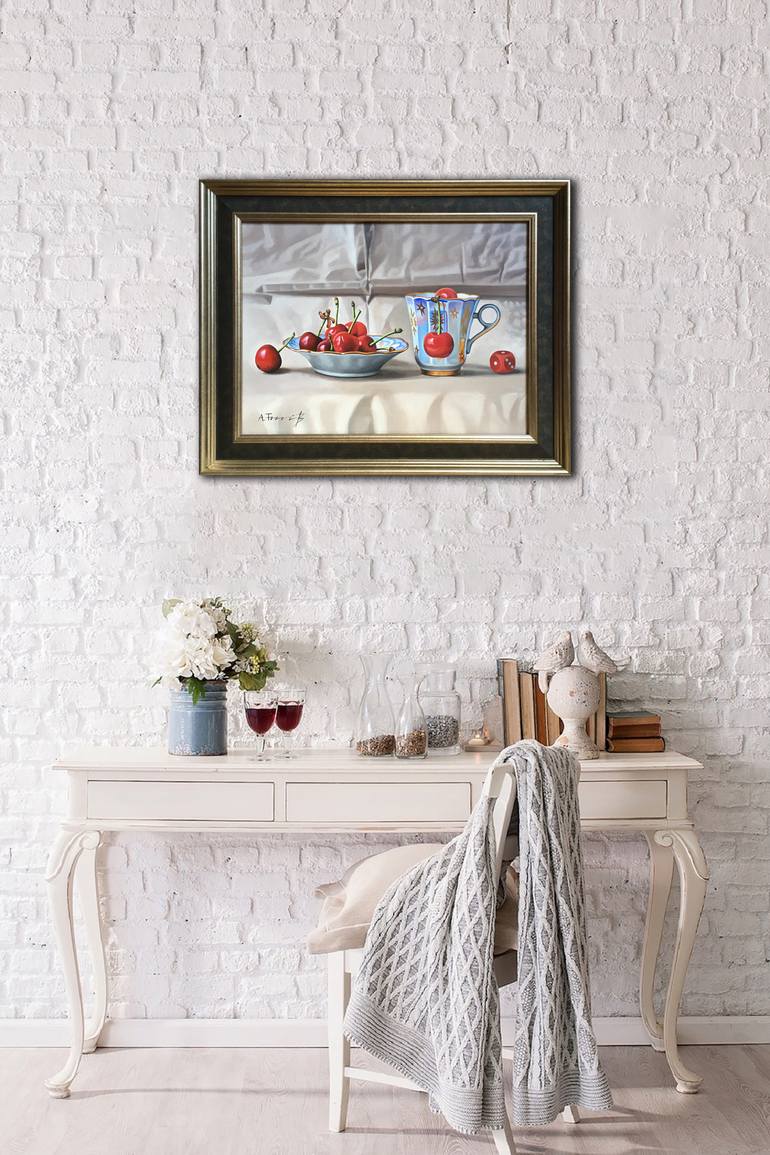 Original Photorealism Still Life Painting by Alexander Titorenkov