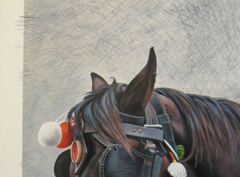 Original Realism Horse Painting by Alexander Titorenkov