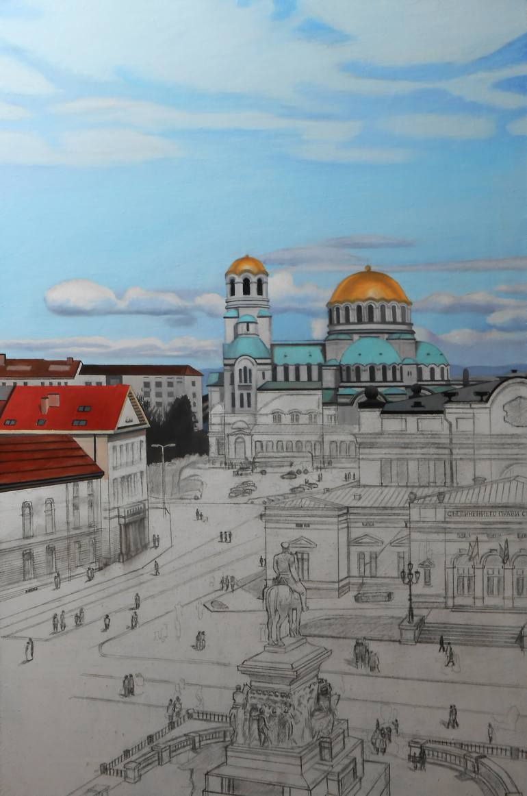 Original Realism Cities Painting by Alexander Titorenkov