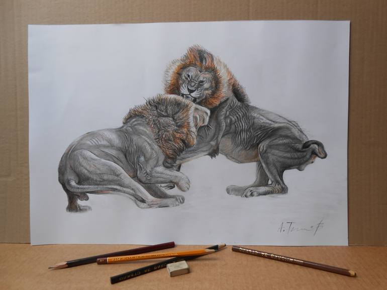 Original Realism Animal Painting by Alexander Titorenkov