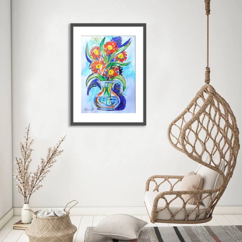 Original Impressionism Floral Painting by Alexander Titorenkov