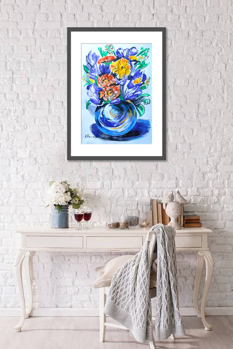 Original Impressionism Floral Painting by Alexander Titorenkov