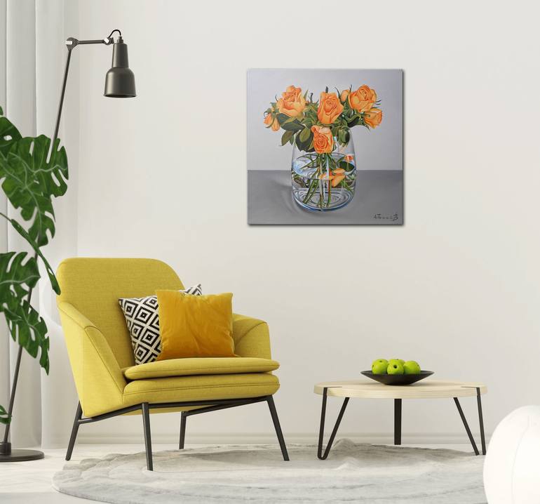 Original Floral Painting by Alexander Titorenkov